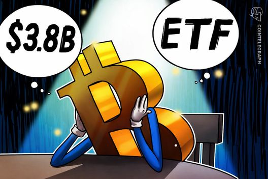 ETFs de Bitcoin à vista têm cinco semanas consecutivas de saídas e perdem US$ 3,8 bilhões - Imagem do artigo original