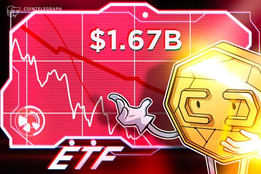 Fundos de cripto sofrem resgates de US$ 1,67 bi em uma semana; ETFs de Bitcoin concentram maior saída de 2026 - Imagem do artigo original