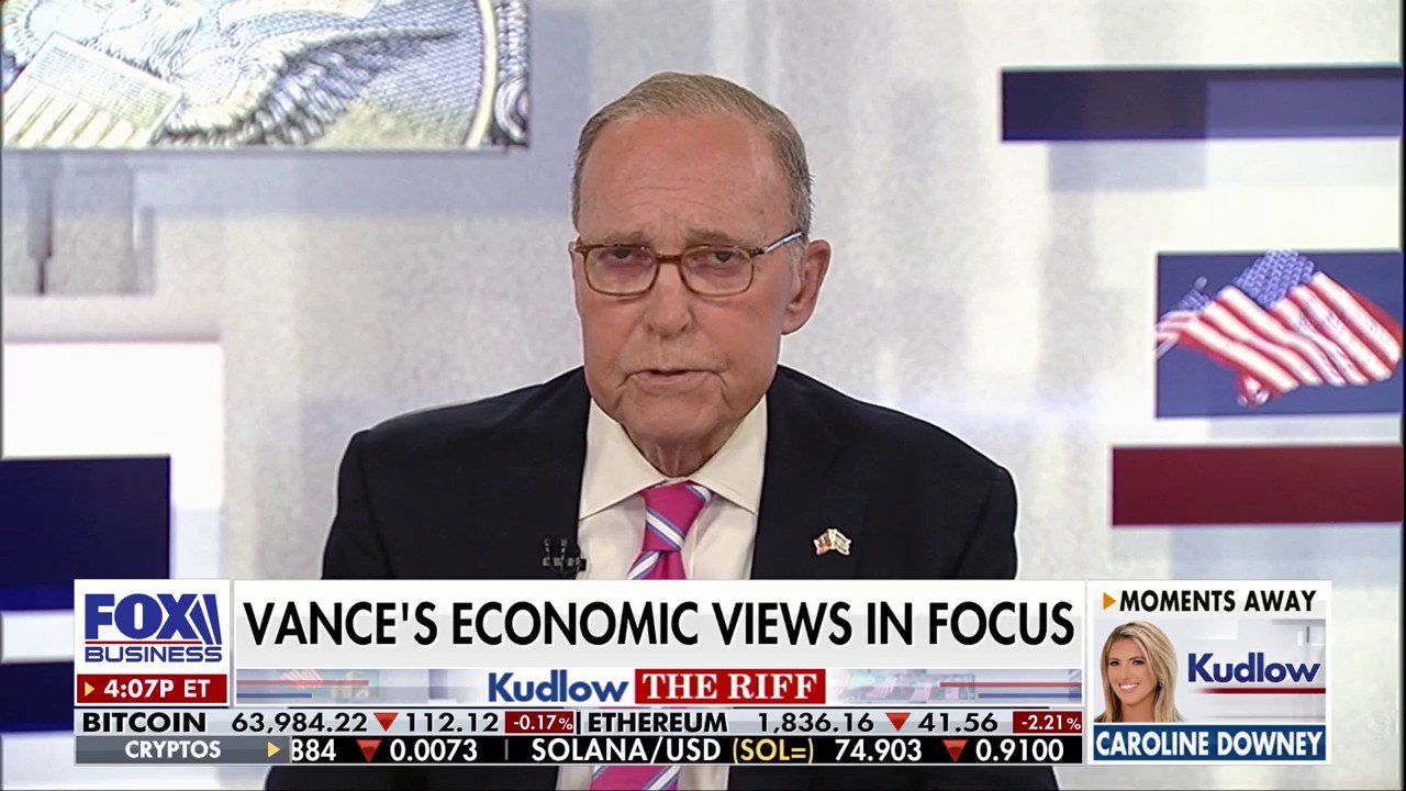 Críticas de Larry Kudlow a JD Vance reacendem debate sobre livre-mercado nos EUA - Imagem do artigo original