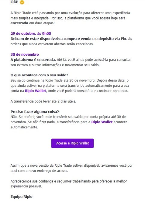 Ripio encerrará suporte ao Pix e ordens em 29 de outubro; CEO diz que segue no Brasil - imagem 2