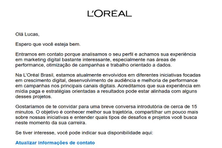 Golpe com falsas vagas de Coca-Cola e L’Oréal acende sinal de alerta para risco cibernético - Imagem do artigo original
